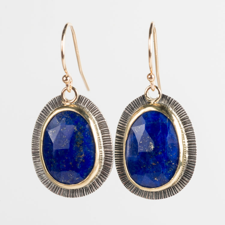 Sorento Lapis Lazuli Earrings in Gold & Silver
