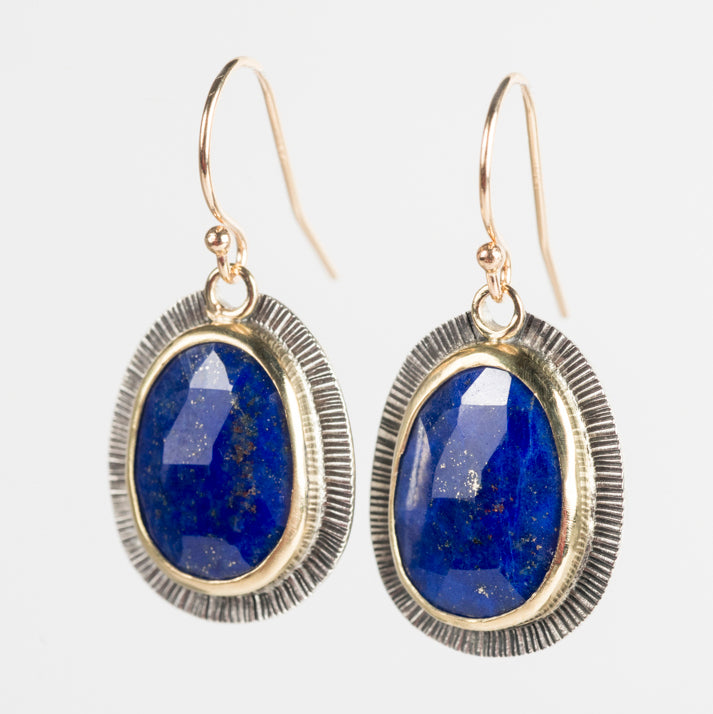 Sorento Lapis Lazuli Earrings in Gold & Silver
