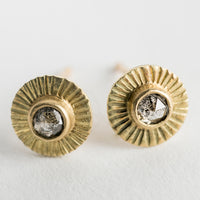 Sorento Salt & Pepper Diamond Studs in 18k Gold