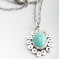 Cyprus Turquoise Cabochon Pendant.