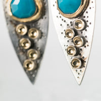 Sargasso Teal Turquoise Dangle Earrings