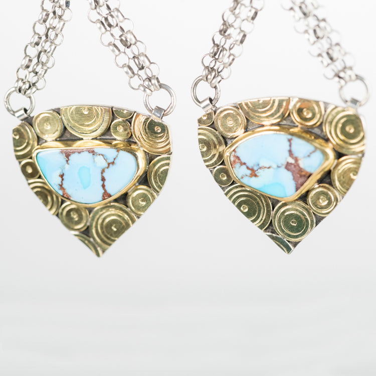 Crete Golden Hill Turquoise Chandelier Earrings