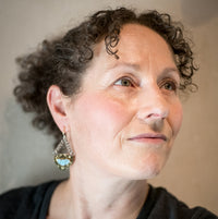 Crete Golden Hill Turquoise Chandelier Earrings