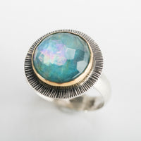 Sorento Chrysocolla Doublet Ring - size 7 1/2