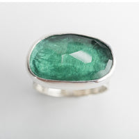 London Green Amethyst Ring - size 9