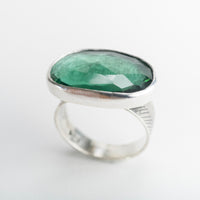 London Green Amethyst Ring - size 9