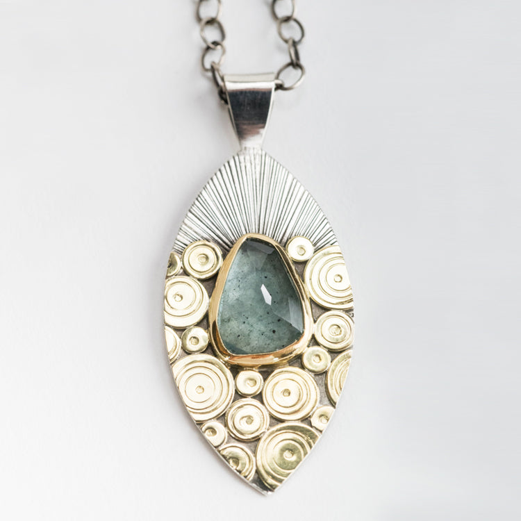 Bahama Moss Aquamarine Marquise Pendant