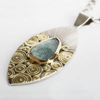 Bahama Moss Aquamarine Marquise Pendant