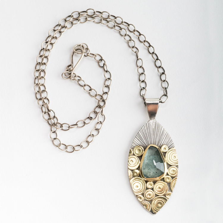 Bahama Moss Aquamarine Marquise Pendant