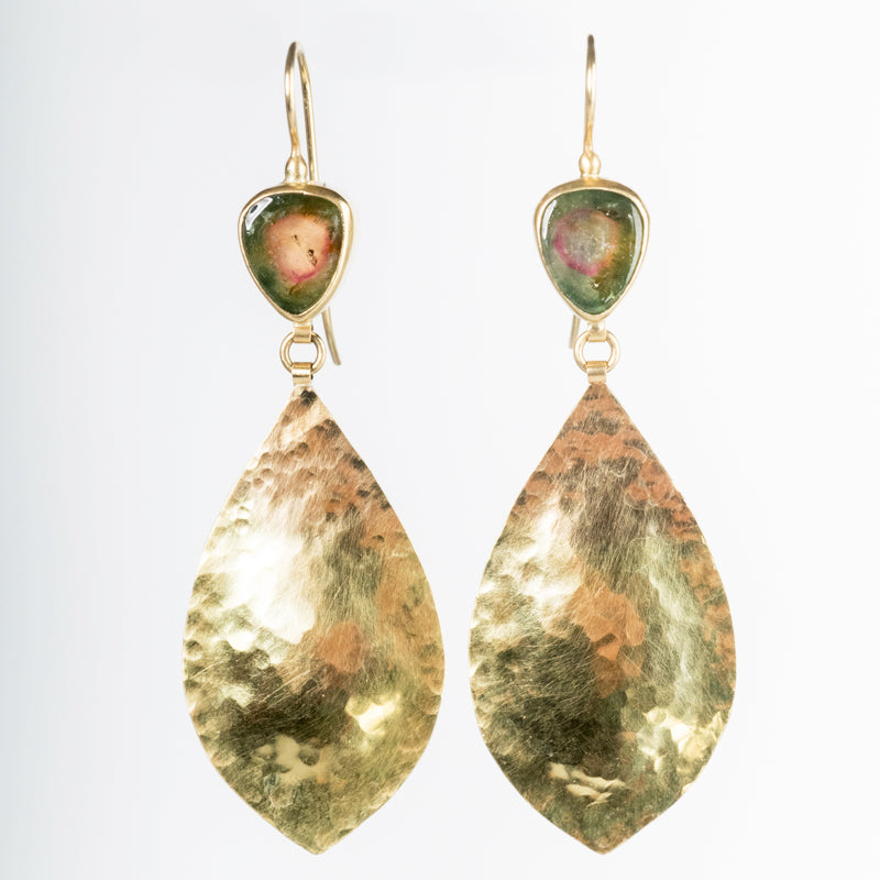 Quinn Watermelon Tourmaline Dangle Earrings