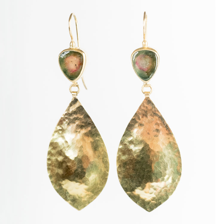 Quinn Watermelon Tourmaline Dangle Earrings