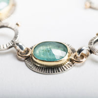 Messina Aqua Grandidierite Bracelet in Gold & Silver