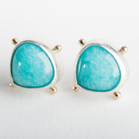 Hailey Amazonite Stud Earrings