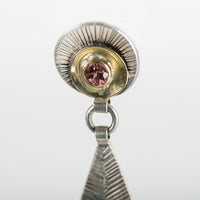 Elba Confetti Agate & Pink Garnet Dangle Earrings