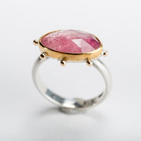 Hailey Two Toned Pink Tourmaline Ring - size 7