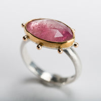 Hailey Two Toned Pink Tourmaline Ring - size 7