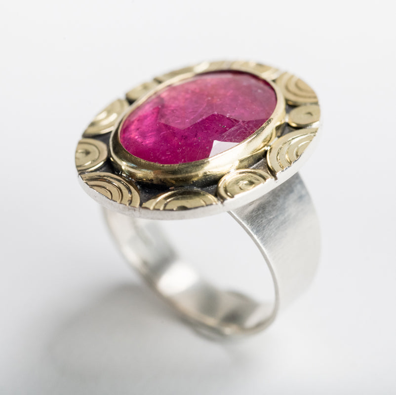 Mykonos Pink Sapphire Ring - size 8