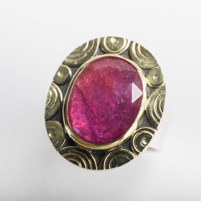 Mykonos Pink Sapphire Ring - size 8