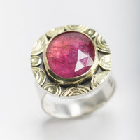 Mykonos Pink Sapphire Ring - size 8