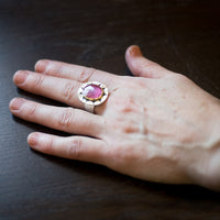 Mykonos Pink Sapphire Ring - size 8
