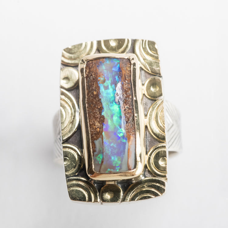 Mykonos Boulder Opal Ring - size 7 1/2