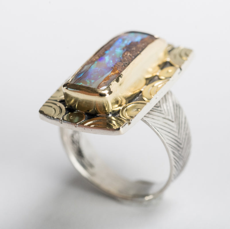 Mykonos Boulder Opal Ring - size 7 1/2