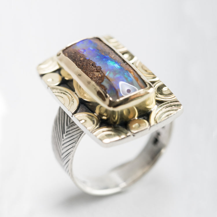 Mykonos Boulder Opal Ring - size 7 1/2