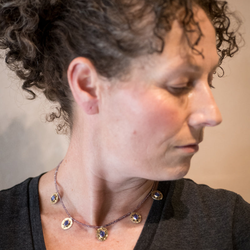 Gaios Tanzanite & Purple Spinel Strand Necklace