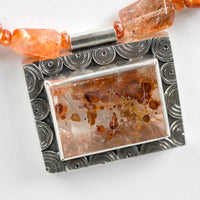 Tortuga Marcasite in Quartz & Sunstone Necklace