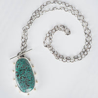 Callisto Turquoise Necklace w/ Gold Granule Halo