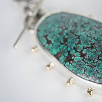 Callisto Turquoise Necklace w/ Gold Granule Halo