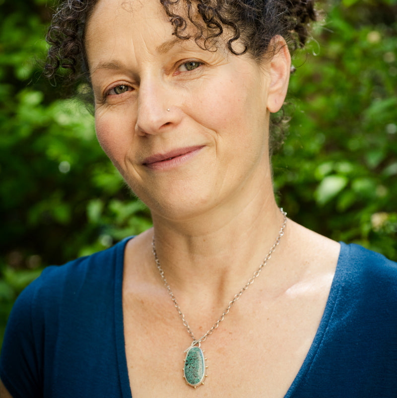 Callisto Turquoise Necklace w/ Gold Granule Halo