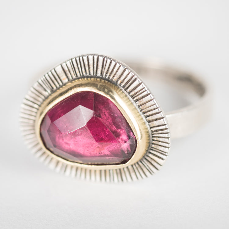Sorento Rhodolite Garnet Ring - US size 9