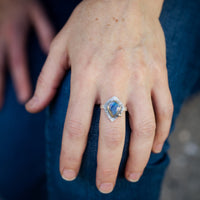 Milan Boulder Opal and Diamond Ring - US Size 8