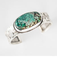 Aleutian Hubei Turquoise Nugget Cuff Bracelet