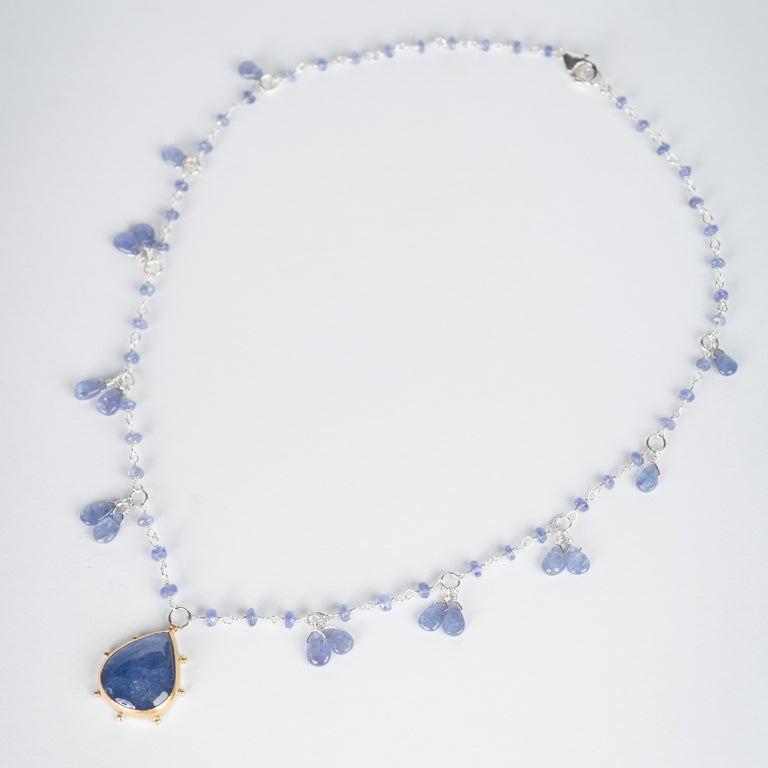 Hailey Tanzanite Pendant & Link Necklace