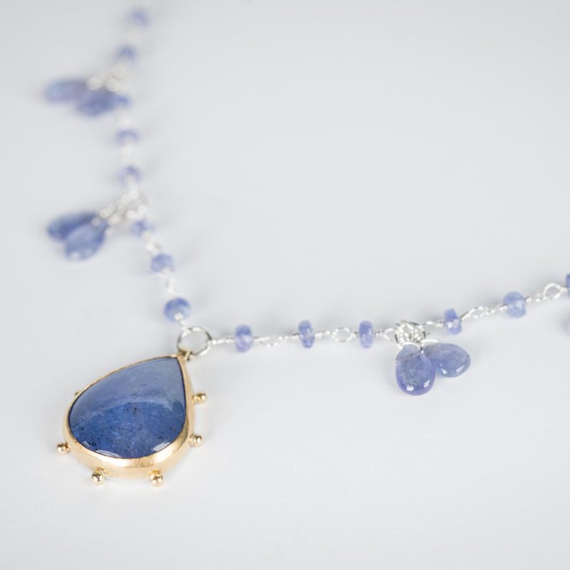 Hailey Tanzanite Pendant & Link Necklace