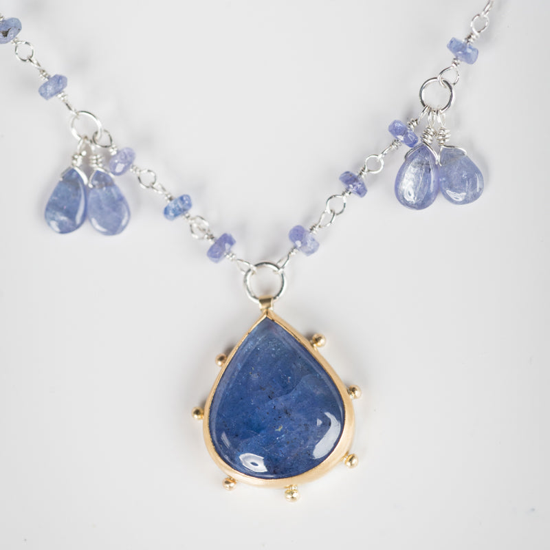 Hailey Tanzanite Pendant & Link Necklace