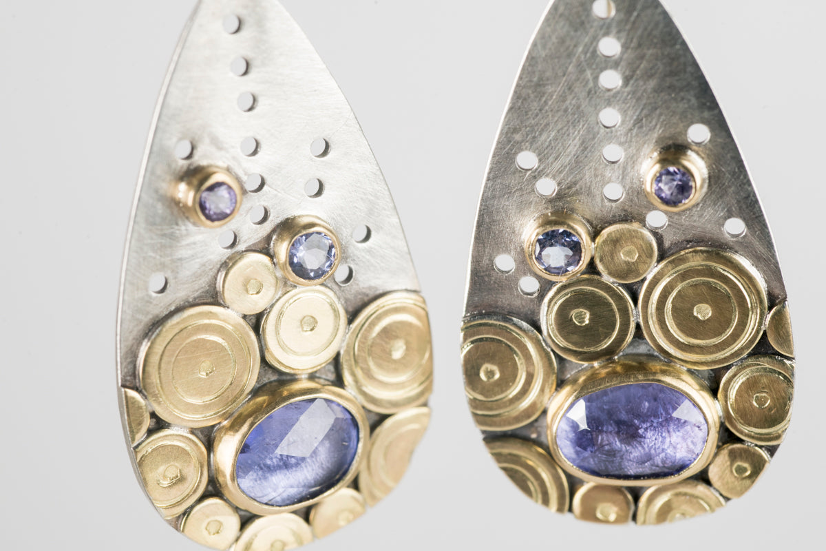 Hilo Tanzanite & Lavender Sapphire Earrings @ Jensen Stern (208)726-2363