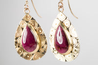 Osaka Rubellite Tourmaline Earrings