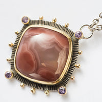 Sydney Laguna Agate & Lavender Sapphire Necklace, One of a Kind