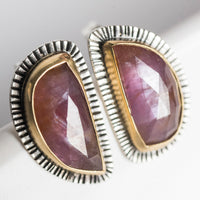Sorento Pink Sapphire Arc Studs