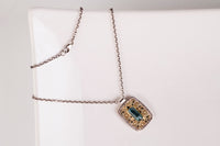 Sumatra Indicolite Tourmaline Patchwork Pendant