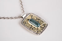 Sumatra Indicolite Tourmaline Patchwork Pendant