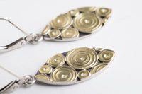 Devon 18k Gold & Silver Patchwork Marquise Dangles