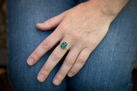 Venus Teal Kyanite & Blue Green Sapphire Ring