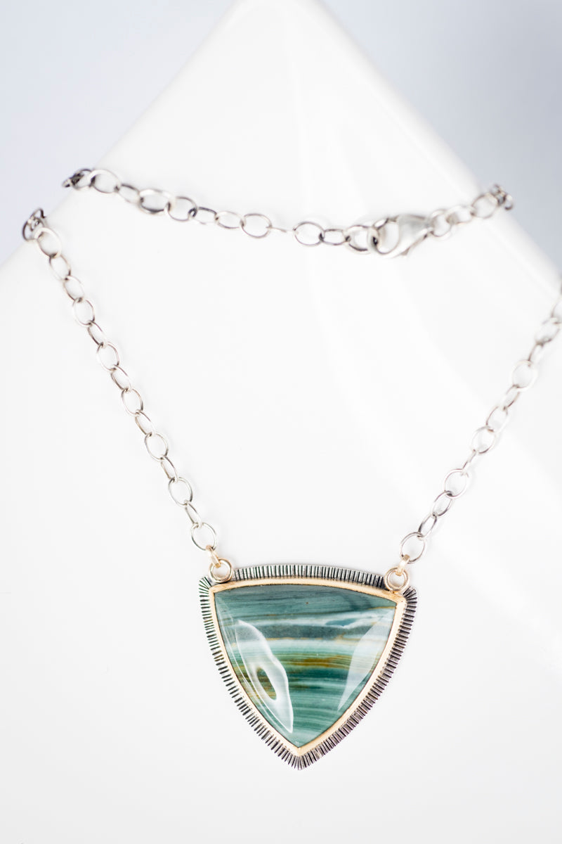 Sorento Larsonite (Petrified Wood) Pendant Necklace