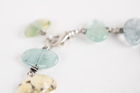 Pico Aquamarine Pebble & Atoll Bracelet in 18k Gold & Silver