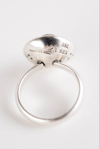 Toulouse London Blue Topaz Hollow Form Ring - size 7