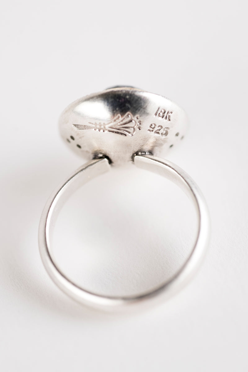 Toulouse London Blue Topaz Hollow Form Ring - size 7